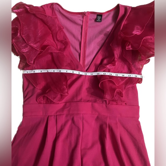 Shein Pink Ruffle Trim Romper - Picture 5 of 9